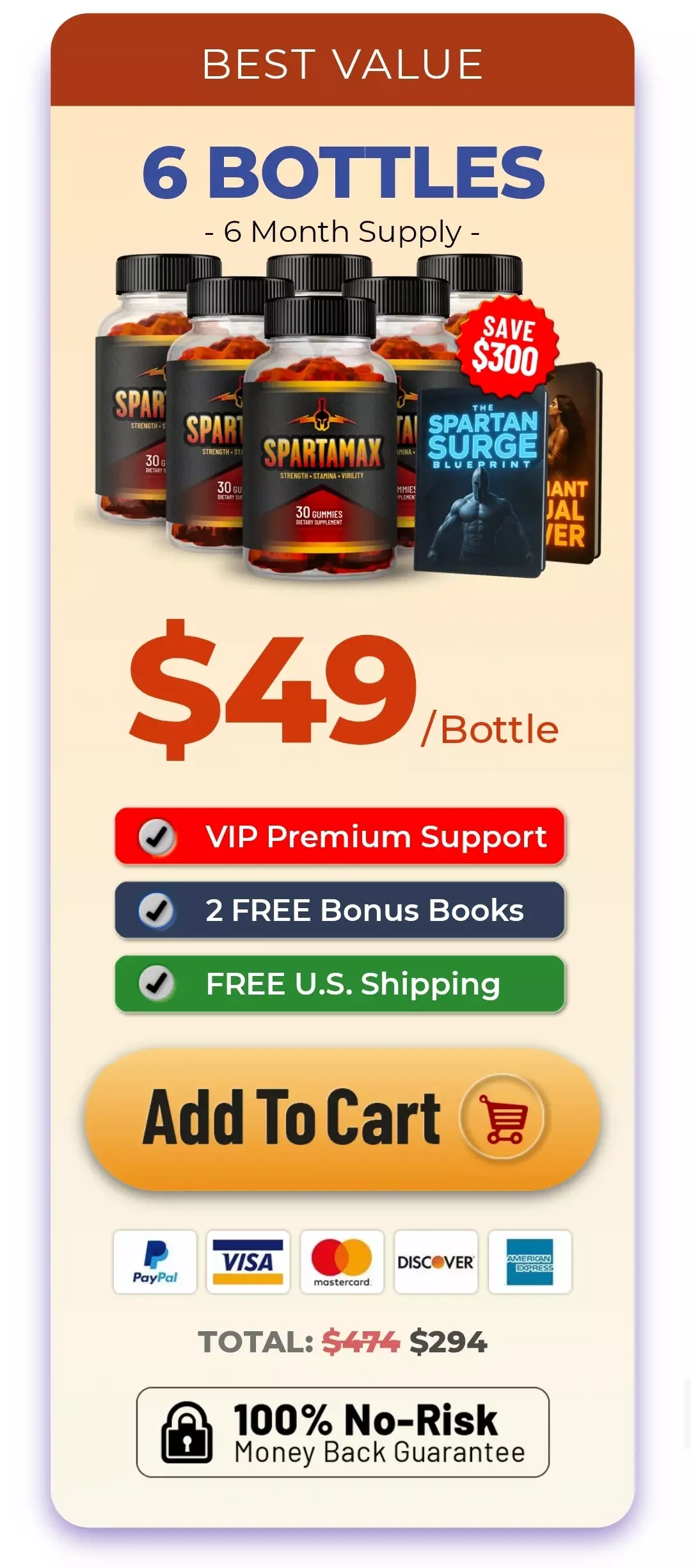 Spartamax™ 6 bottles pricing